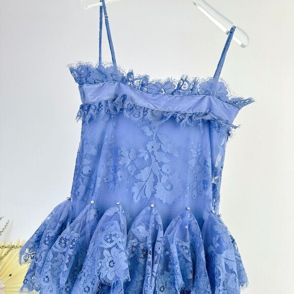 𝒁𝑰𝑴𝑴𝑬𝑹𝑴𝑨𝑵𝑵 Eden blue suspender long dress - Picture 6 of 9